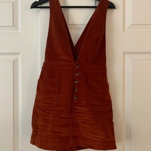 Free People Corduroy Skirt Overalls